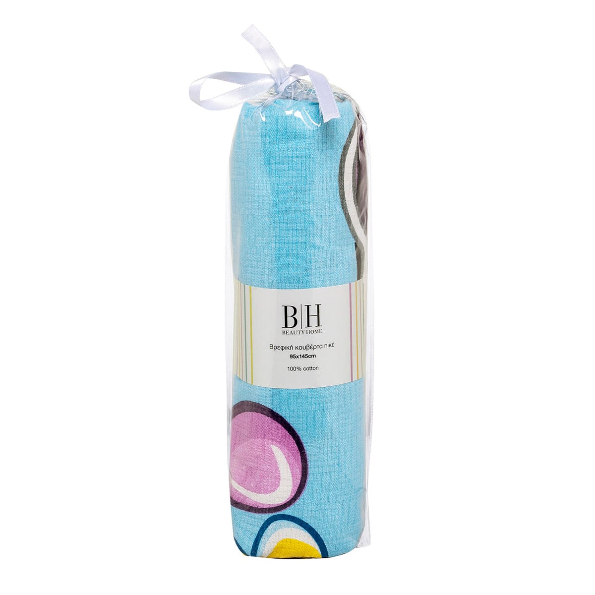 Beauty Home Πικέ βρεφική Art 5261 95x145 Γαλάζιο