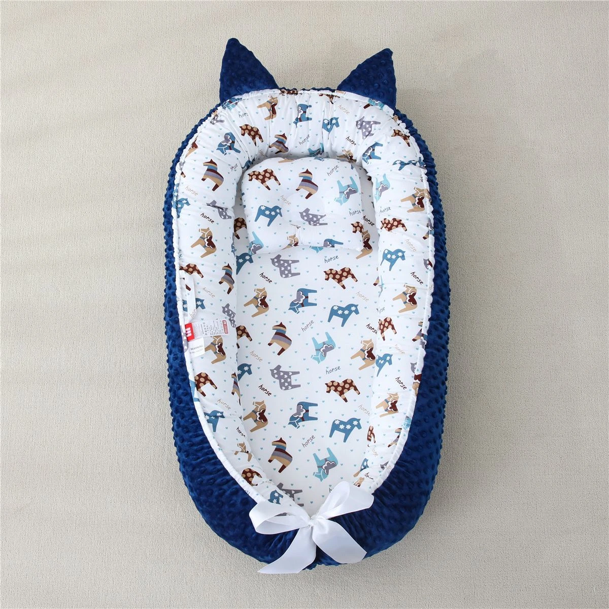 Beauty Home Bρεφική φωλιά με μαξιλάρι Art 5344 53x88 Μπλε