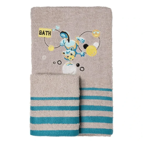 5423_Towels Beauty Home Σετ πετσέτες Art 5423 Σετ 2τμχ Γκρι