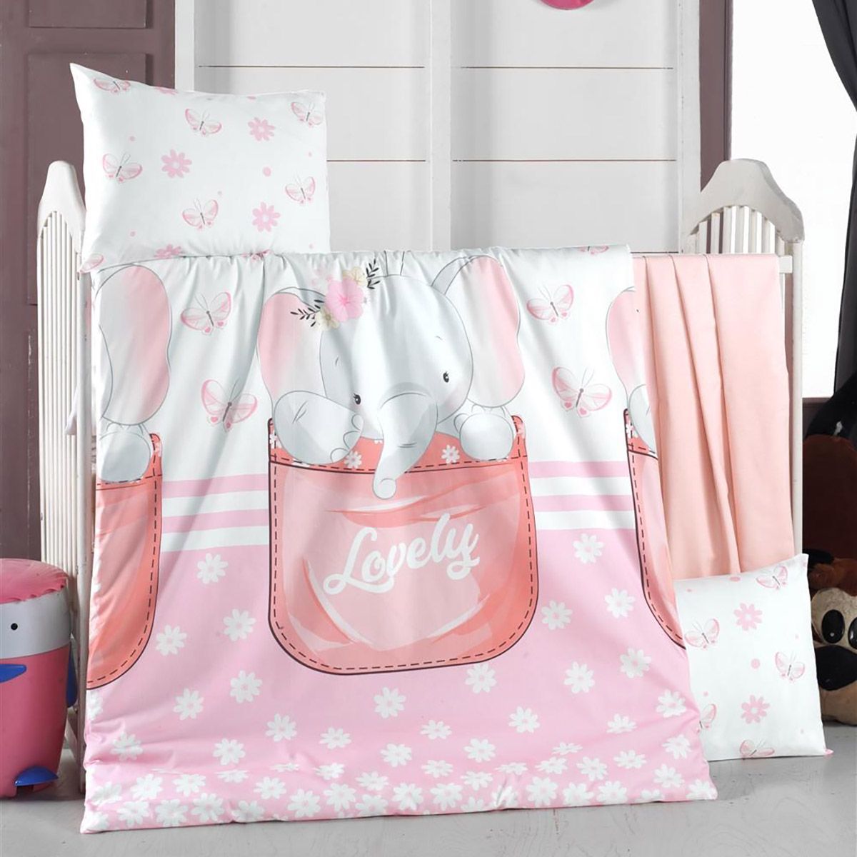 Beauty Home Σετ σεντόνια βρεφικά Art 5604 100x150 Ροζ