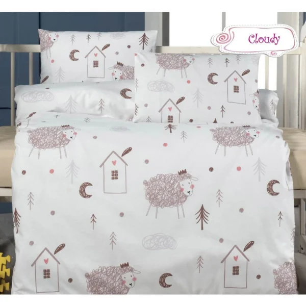 5608 Beauty Home Σετ σεντόνια βρεφικά Art 5608 100x150 Σάπιο Μήλο