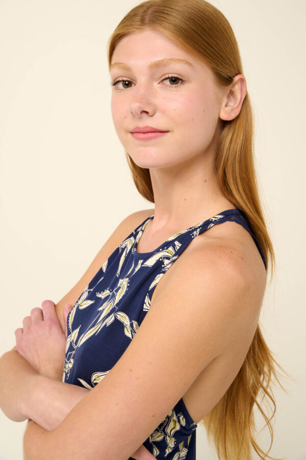 Καλοκαιρινό Νυχτικό Micromodal με Πλάτη από Δαντέλα