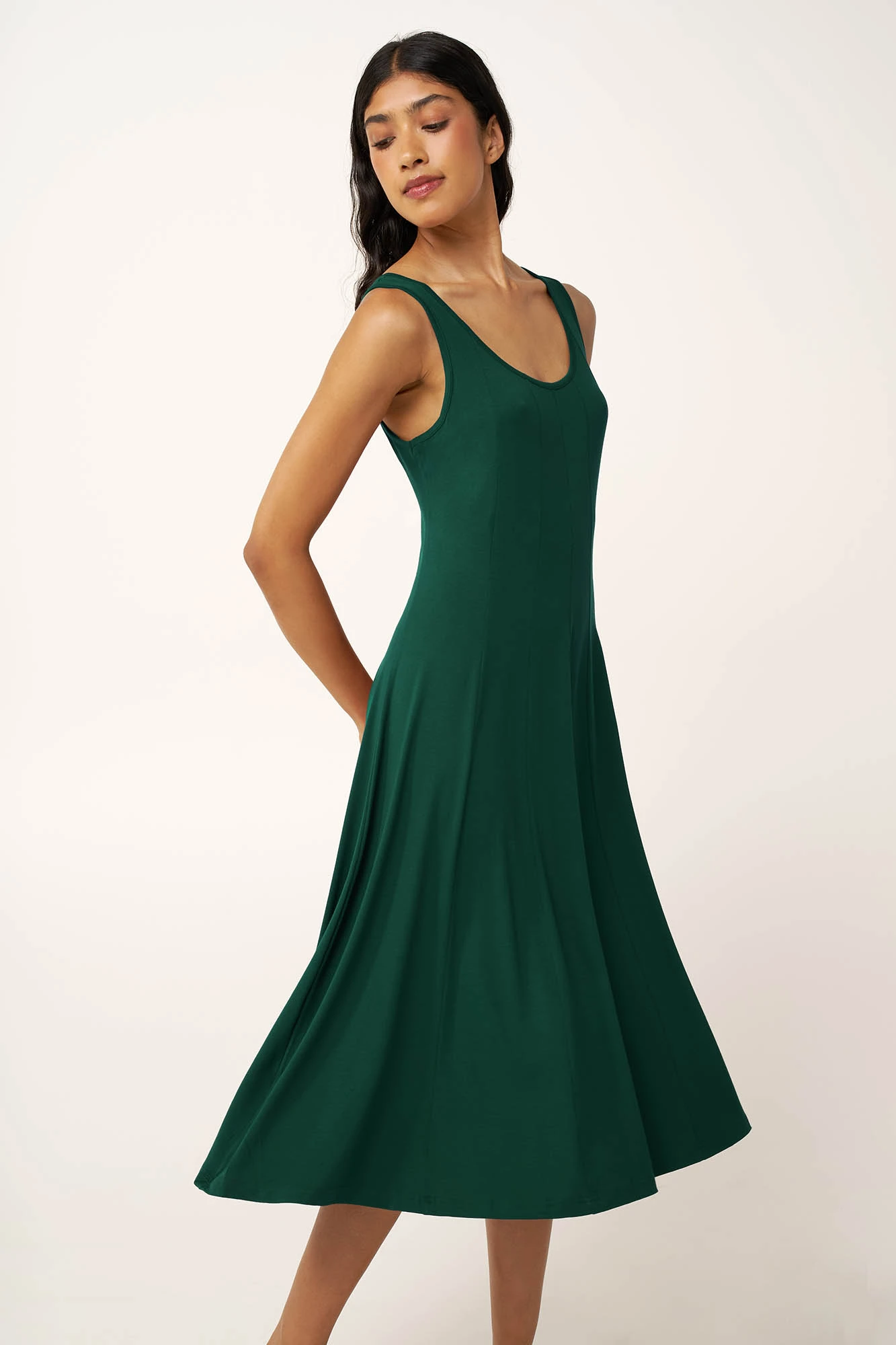 5_0048173345 Καλοκαιρινό Αμάνικο Viscose Φόρεμα