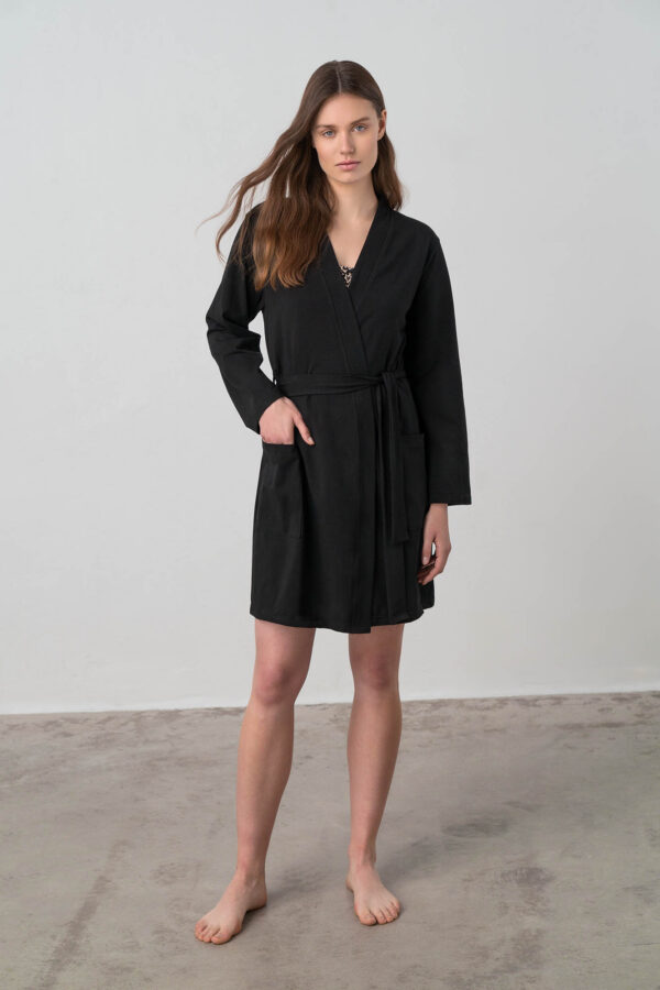 Σετ Νυχτικό με Μονόχρωμη Ρόμπα