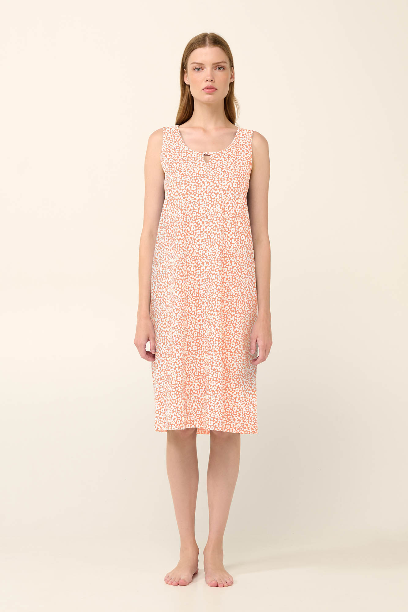 Αμάνικο Καλοκαιρινό Νυχτικό από Βαμβάκι