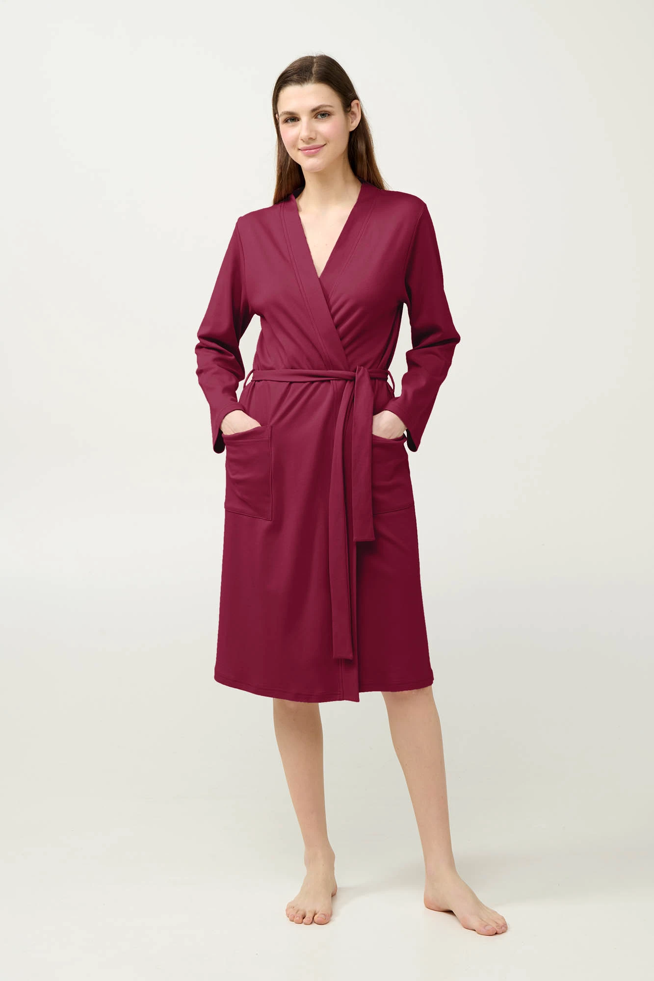 5_0261224322 Σταυρωτή Βαμβακερή Γυναικεία Ρόμπα