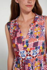 Εμπριμέ Αμάνικο Φόρεμα - Image 5