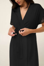 Μονόχρωμη Καλοκαιρινή Γυναικεία Ρόμπα Micromodal