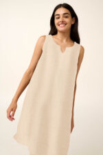 Μονόχρωμο Αμάνικο Καλοκαιρινό Φόρεμα - Image 2