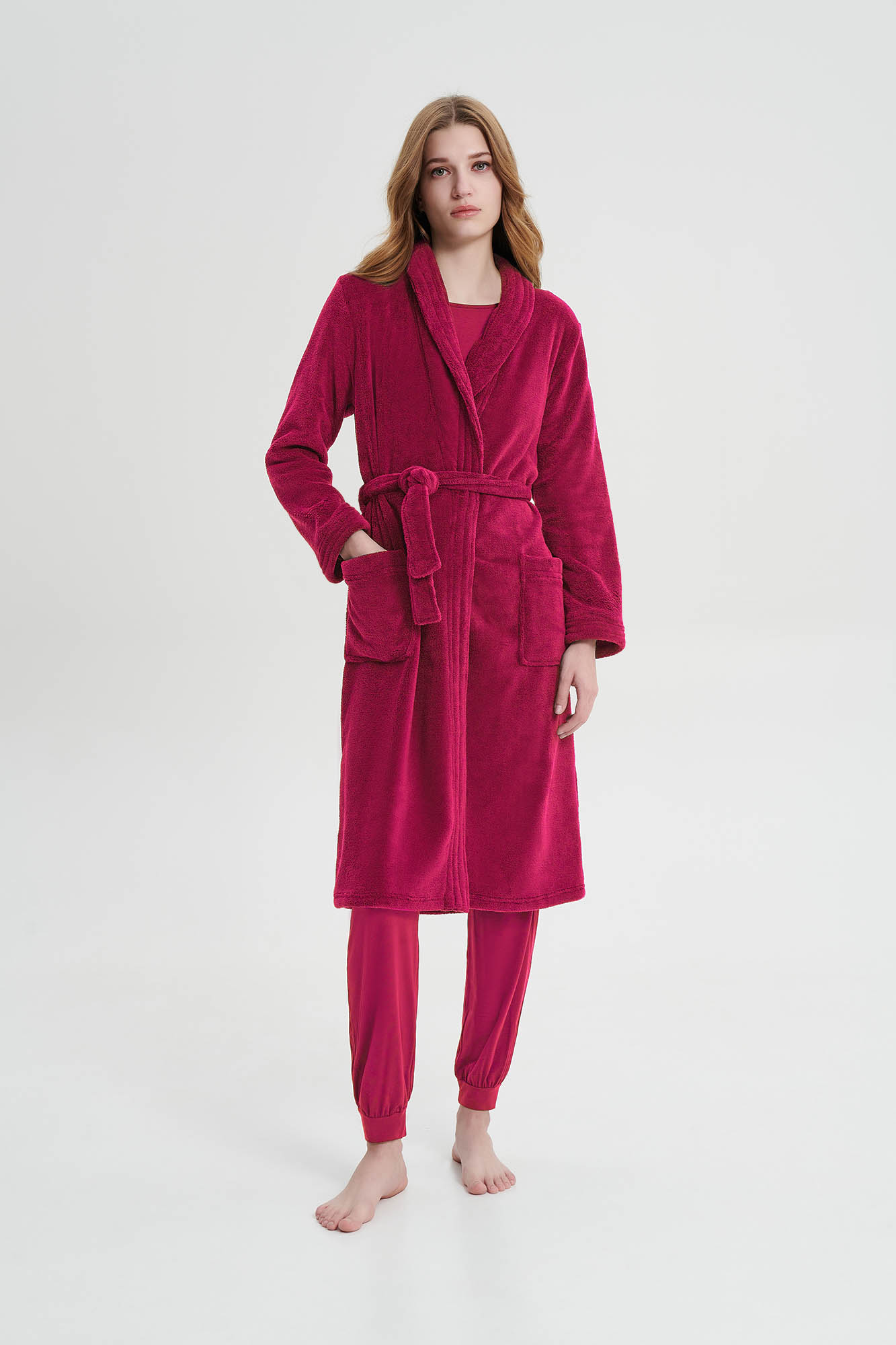 Μονόχρωμη Σταυρωτή Ρόμπα