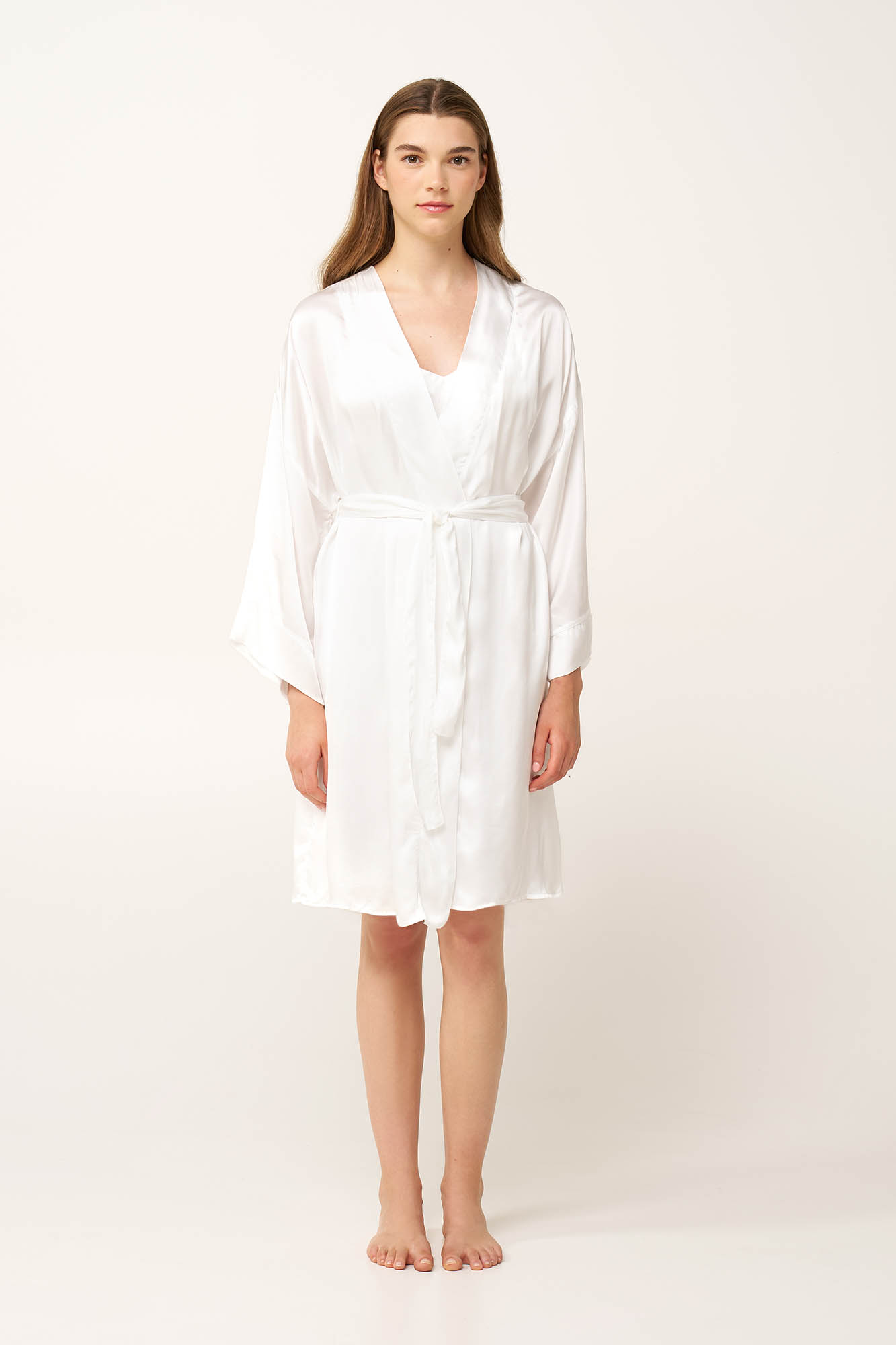 5_0671471940 Σατέν Σετ Νυχτικό και Ρόμπα