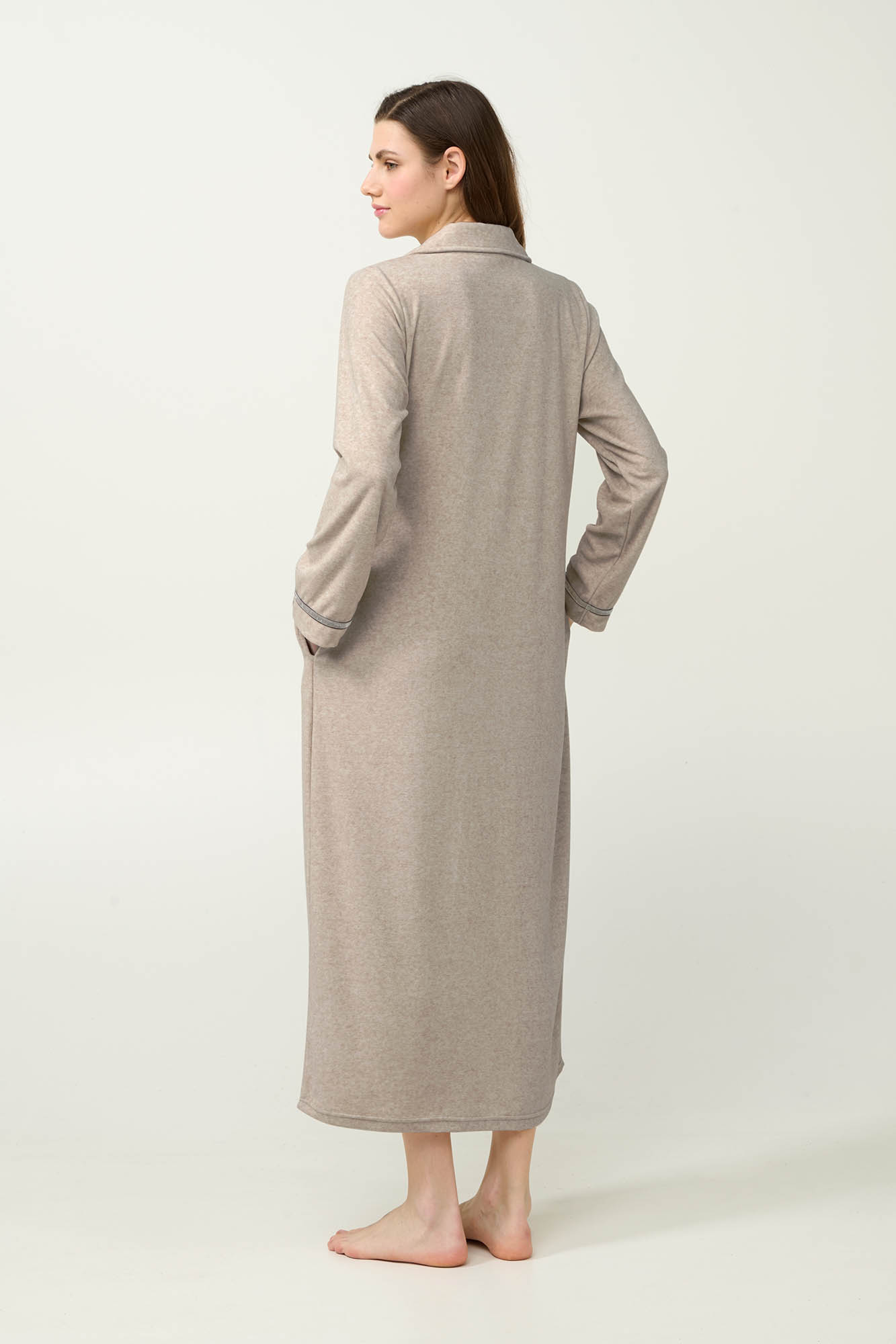 Γυναικεία Frottee Ρόμπα με Φερμουάρ