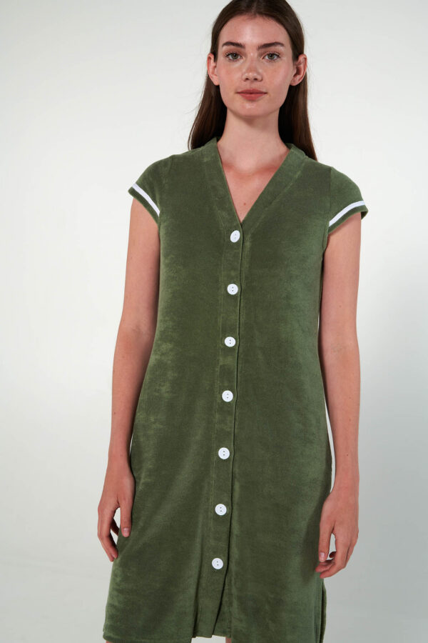 Μονόχρωμο Frottee Φόρεμα