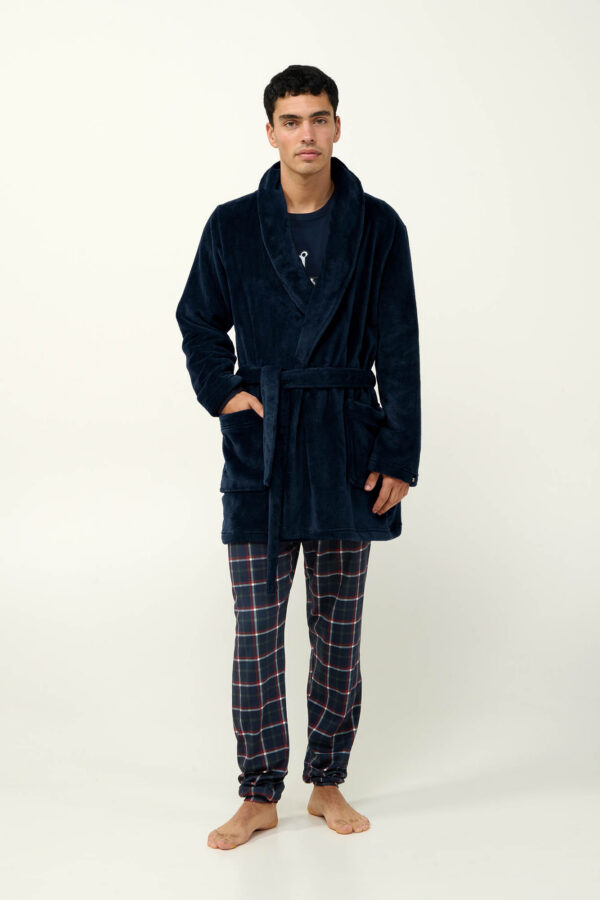 Μονόχρωμη Ανδρική Σταυρωτή Ρόμπα