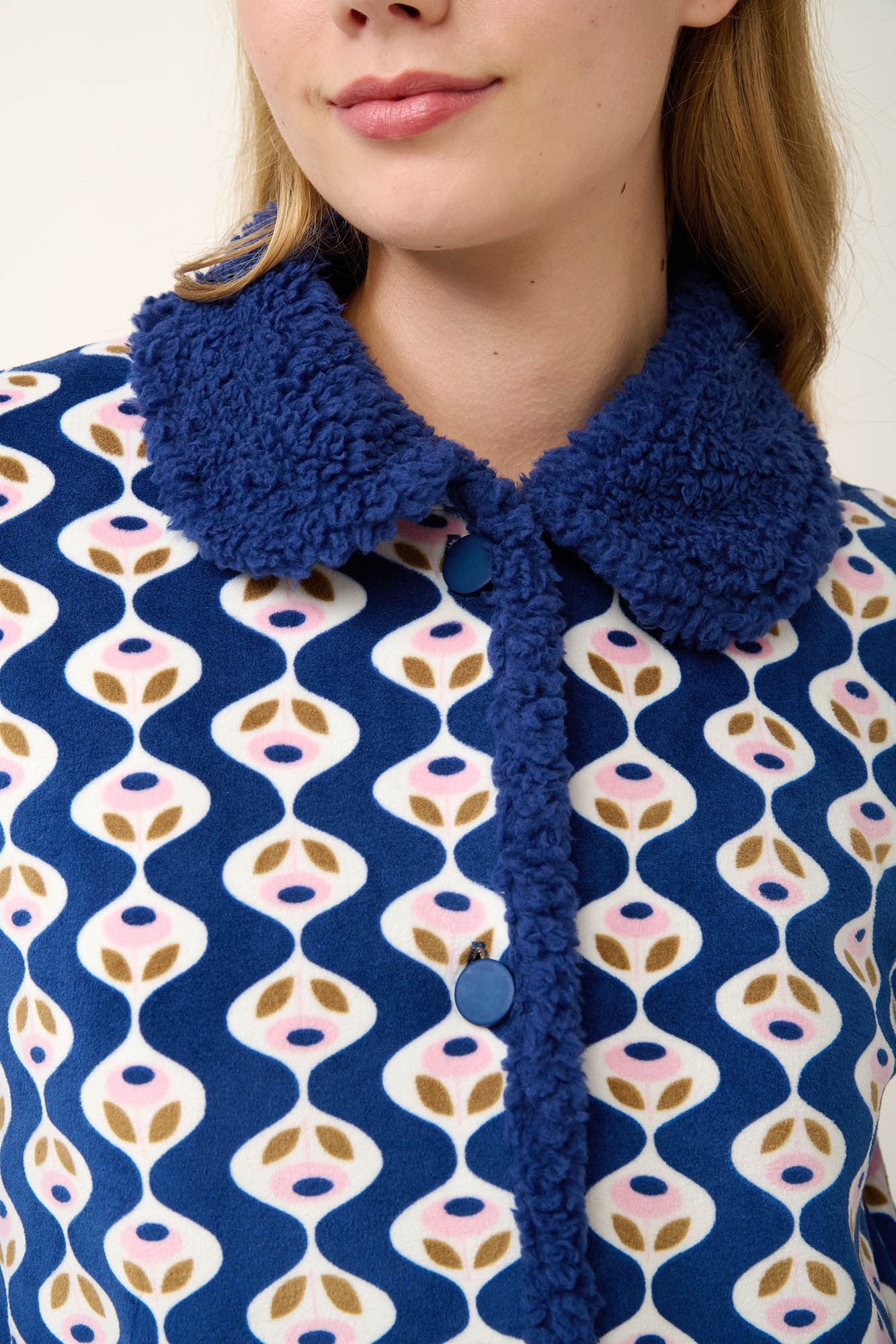 Γυναικεία Ρόμπα Fleece με Κουμπιά