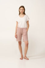 Γυναικεία Μονόχρωμη Βαμβακερή Βερμούδα