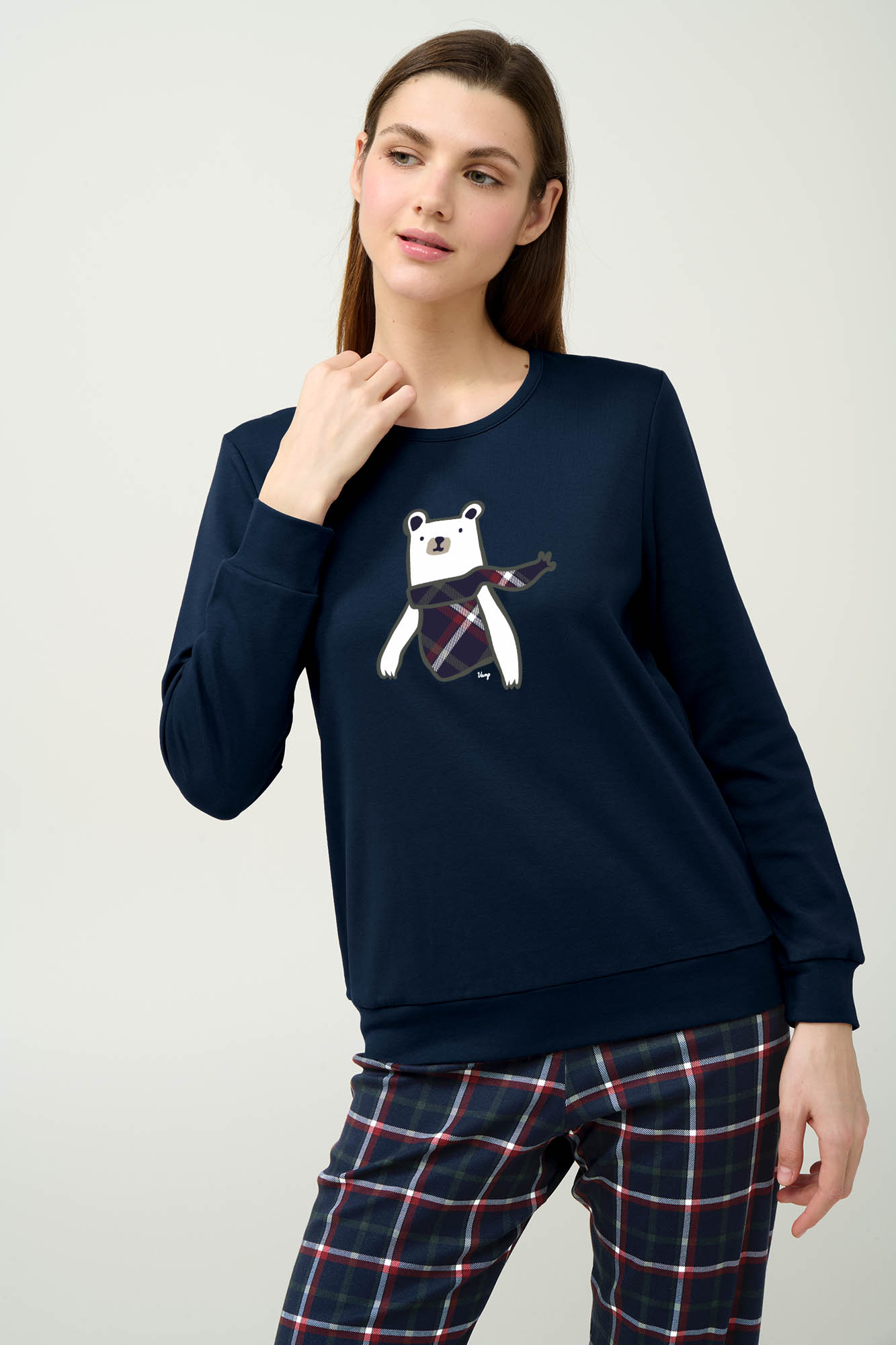 Βαμβακερή Γυναικεία Πυτζάμα με Μανσέτες