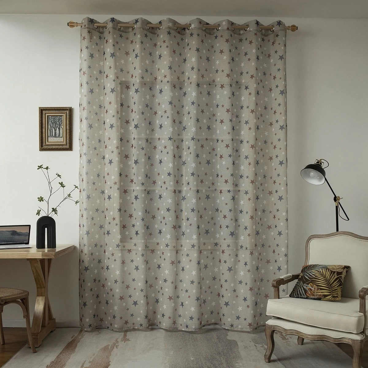 Beauty Home Κουρτίνα Art 6120 280x280 Μπεζ,Κόκκινο,Μπλε