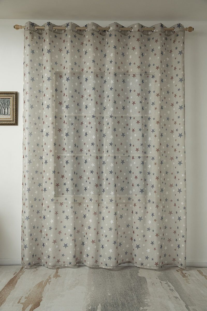 Beauty Home Κουρτίνα Art 6120 280x280 Μπεζ,Κόκκινο,Μπλε