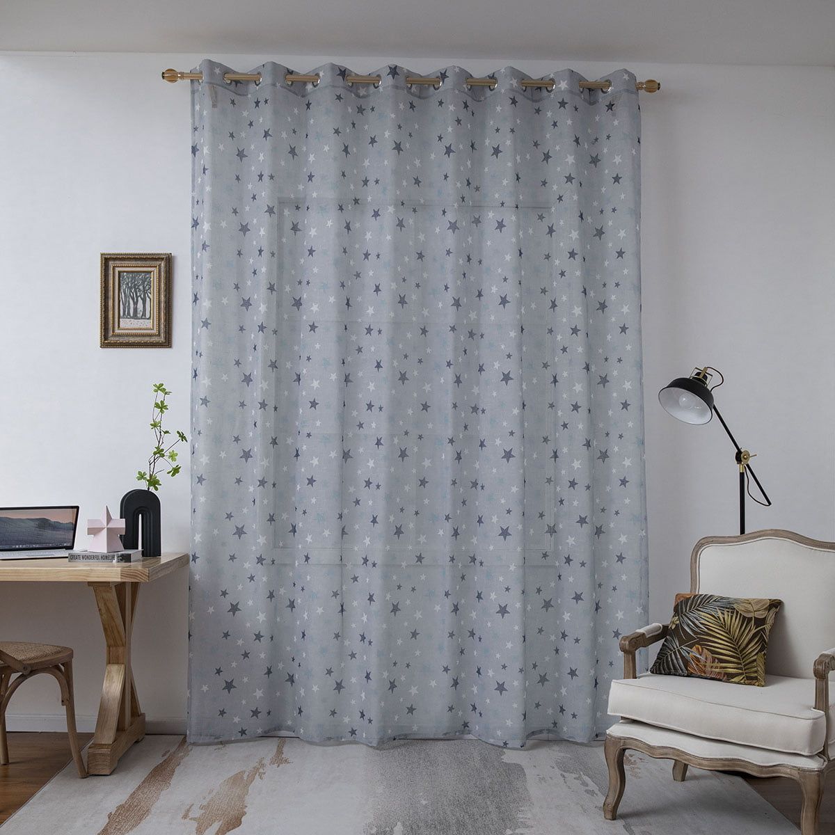 Beauty Home Κουρτίνα Art 6121 280x280 Γαλάζιο,Μπλε