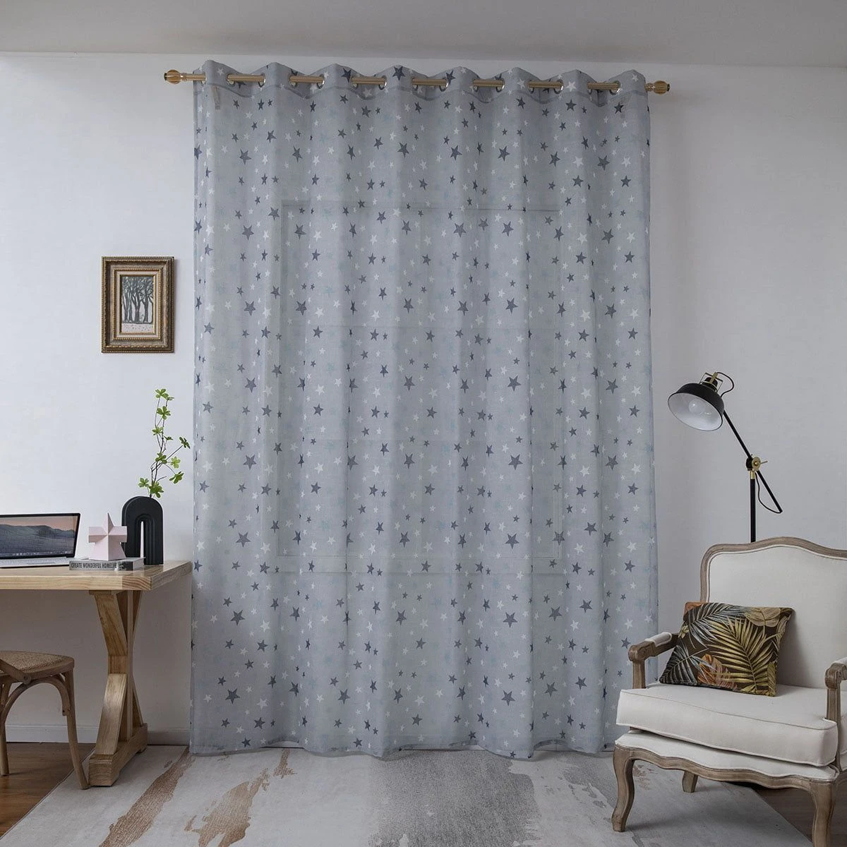 Beauty Home Κουρτίνα Art 6121 280x280 Γαλάζιο,Μπλε