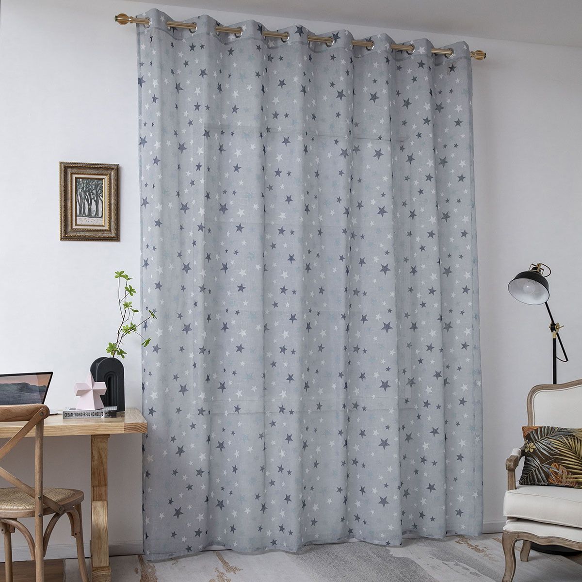 6121-b Beauty Home Κουρτίνα Art 6121 280x280 Γαλάζιο,Μπλε