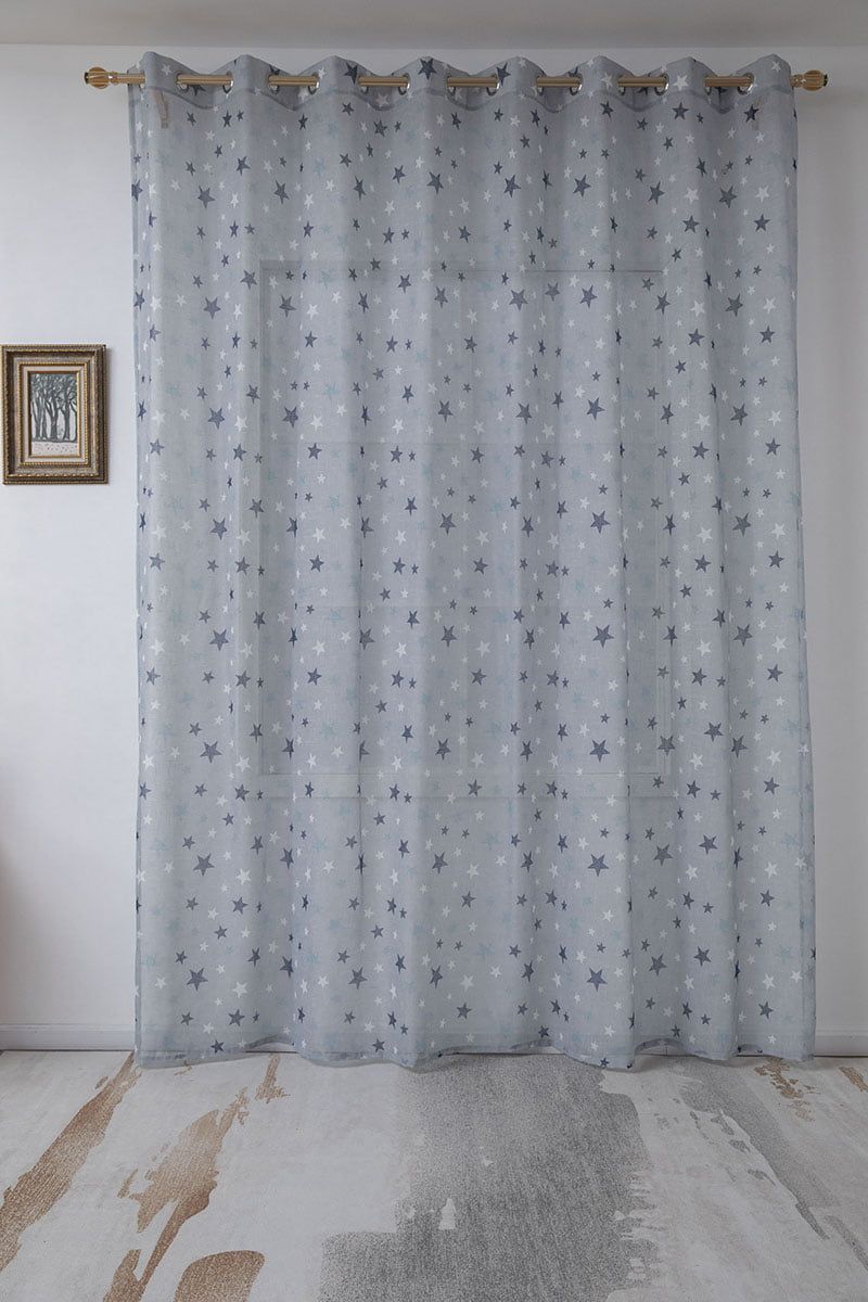 6121-e Beauty Home Κουρτίνα Art 6121 280x280 Γαλάζιο,Μπλε