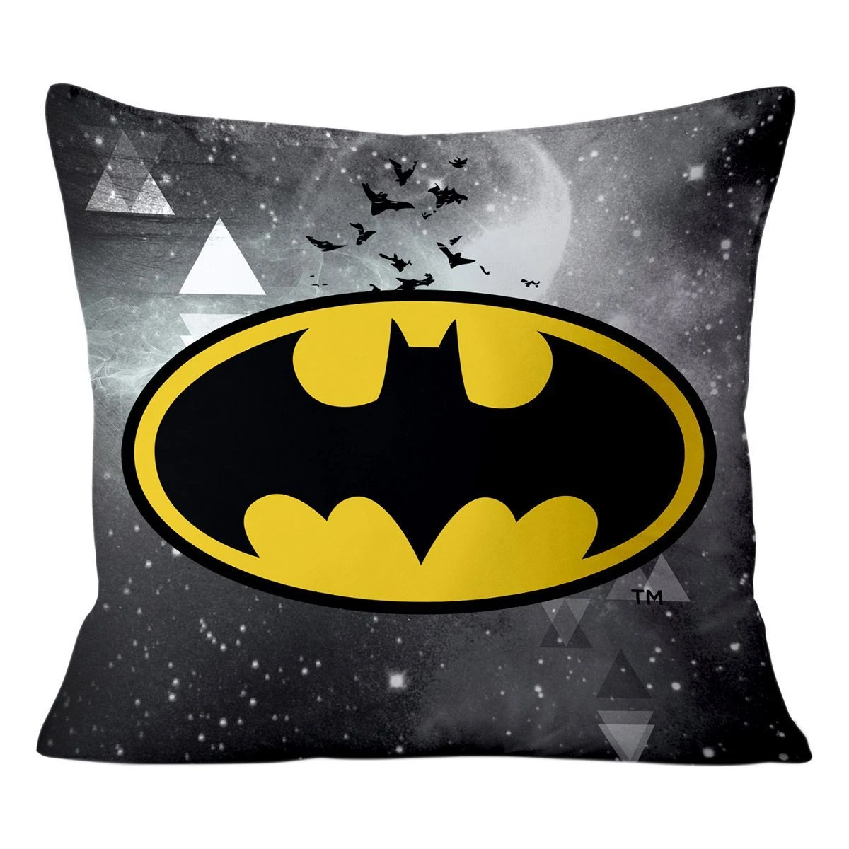 6184_pillow Beauty Home Μαξιλάρι με γέμιση Art 6184 Batman 40x40 Γκρι