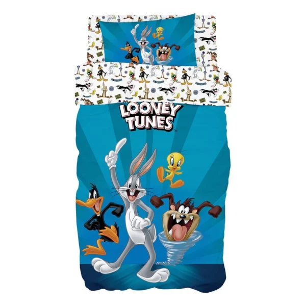 6188_sheet Beauty Home Σετ παπλωματοθήκη μονή Art 6188 Looney Tunes 165x250 Μπλε