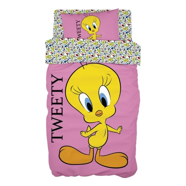 Beauty Home Σετ πάπλωμα μονό Art 6190 Tweety 160x240 Ροζ