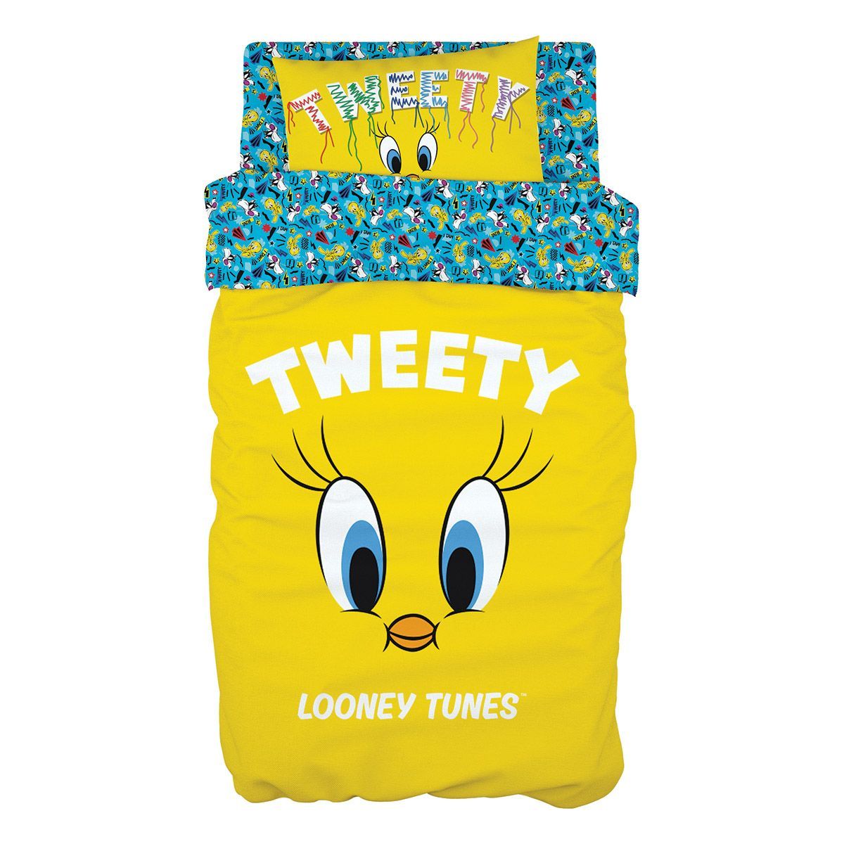 Beauty Home Σετ κουβερλί μονό Art 6191 Tweety 160x240 Κίτρινο