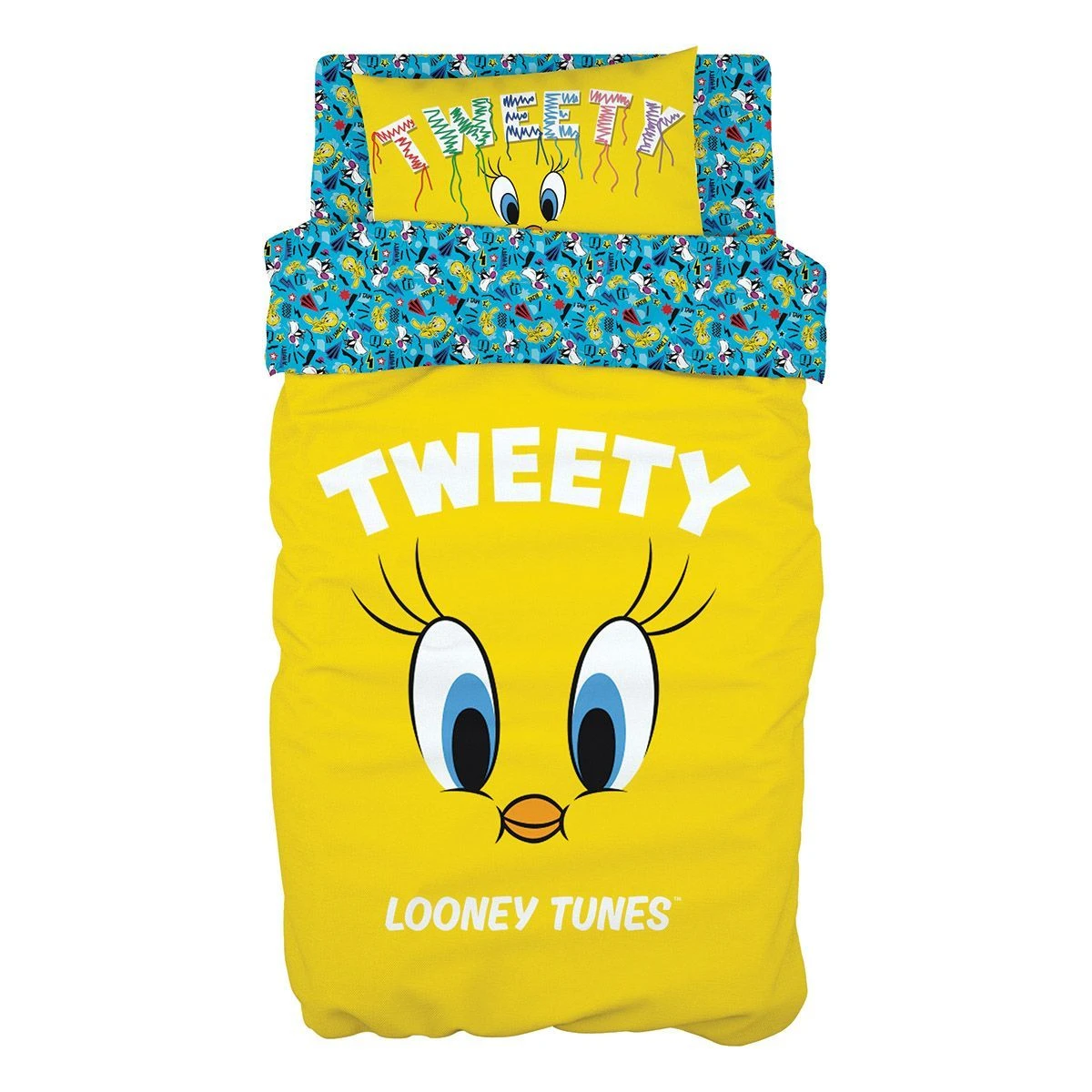 Beauty Home Σετ σεντόνια μονά Art 6191 Tweety 165x250 Κίτρινο