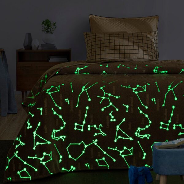 Beauty Home Κουβέρτα μονή φωσφορίζουσα Flash Art 6252 160x220 Γκρι