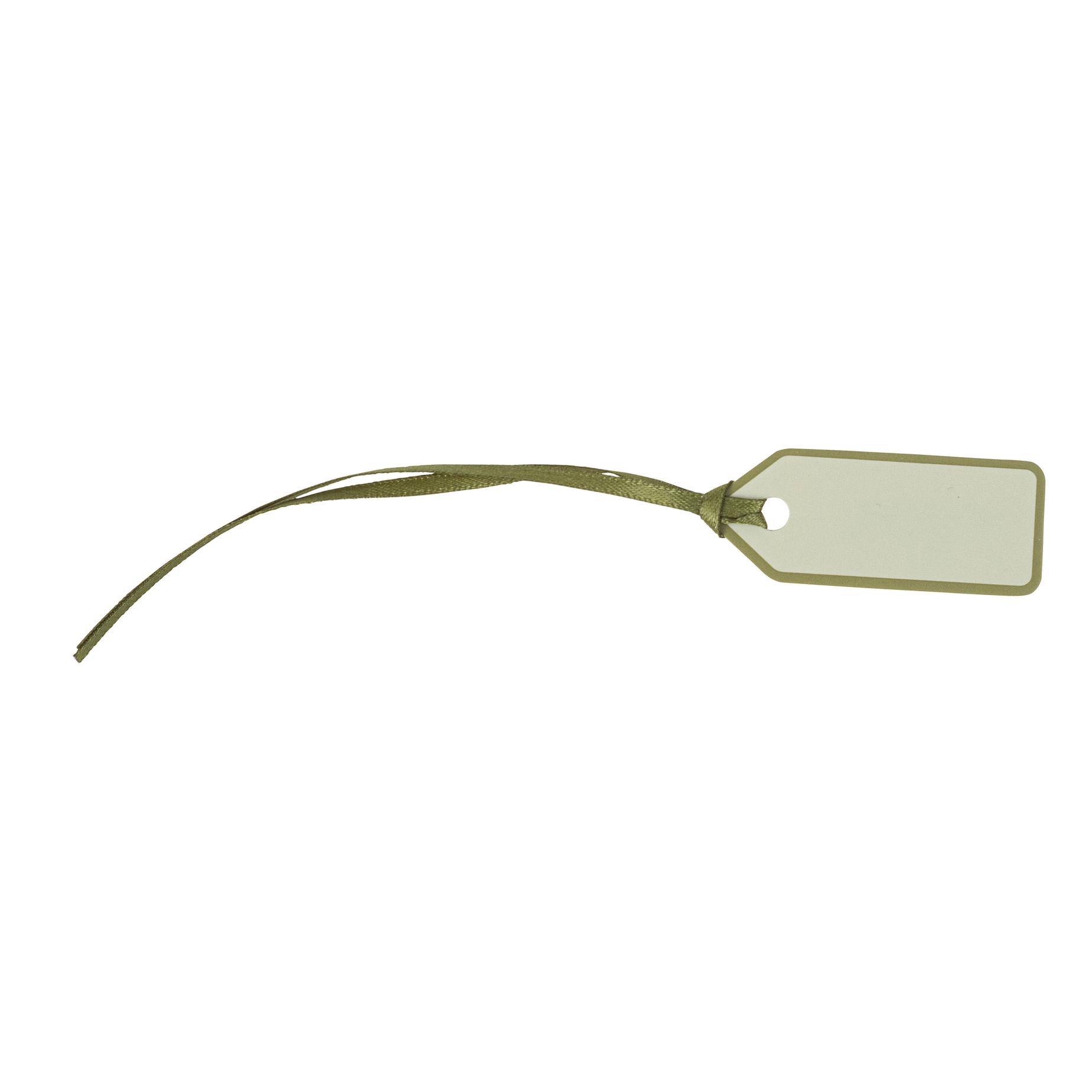 Beauty Home 10 Ετικέτες Χάρτινες με κορδέλα – Πράσινο Ευκάλυπτου 5 x 2 cm