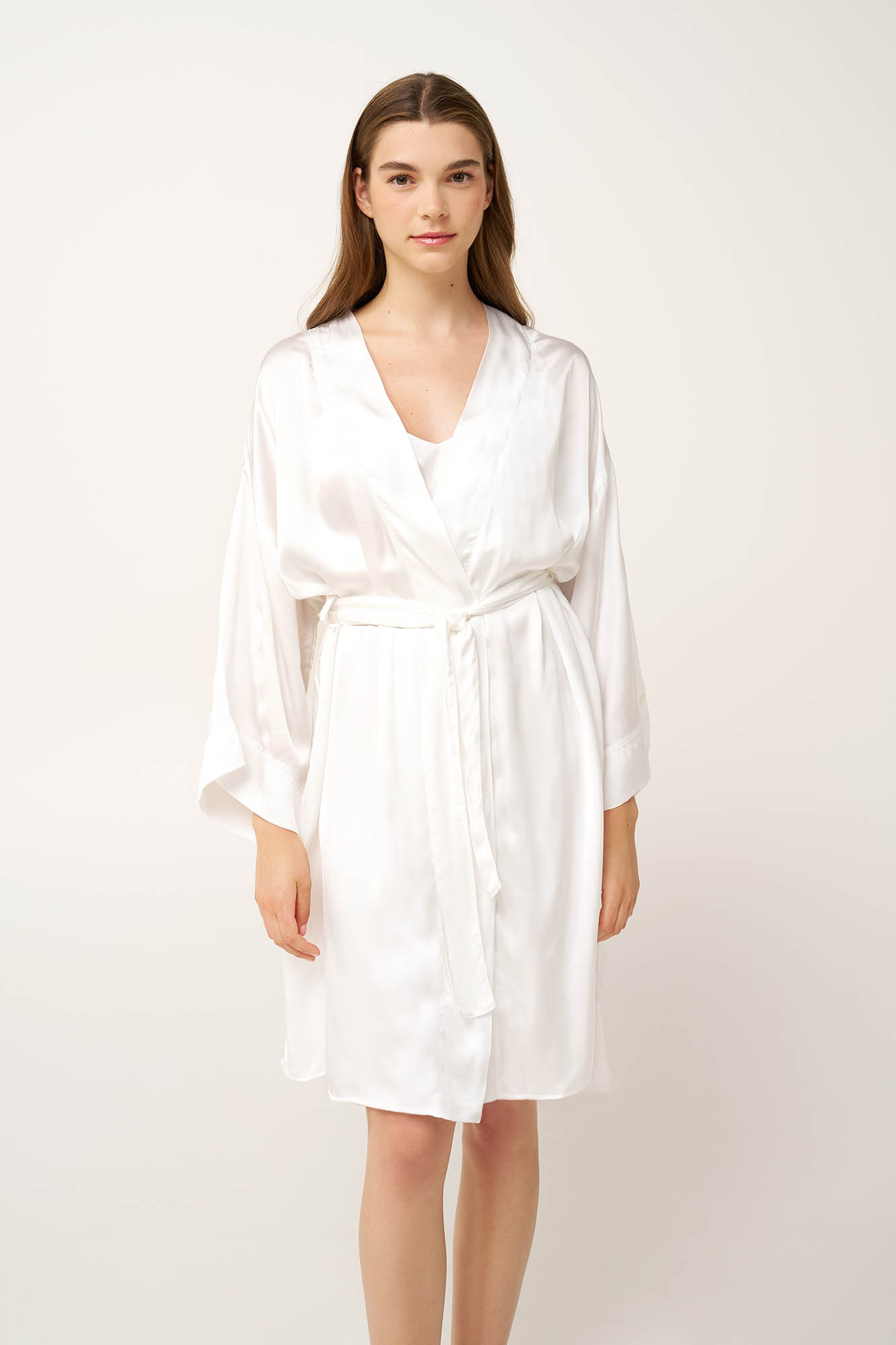 6_0006278951 Σατέν Σετ Νυχτικό και Ρόμπα