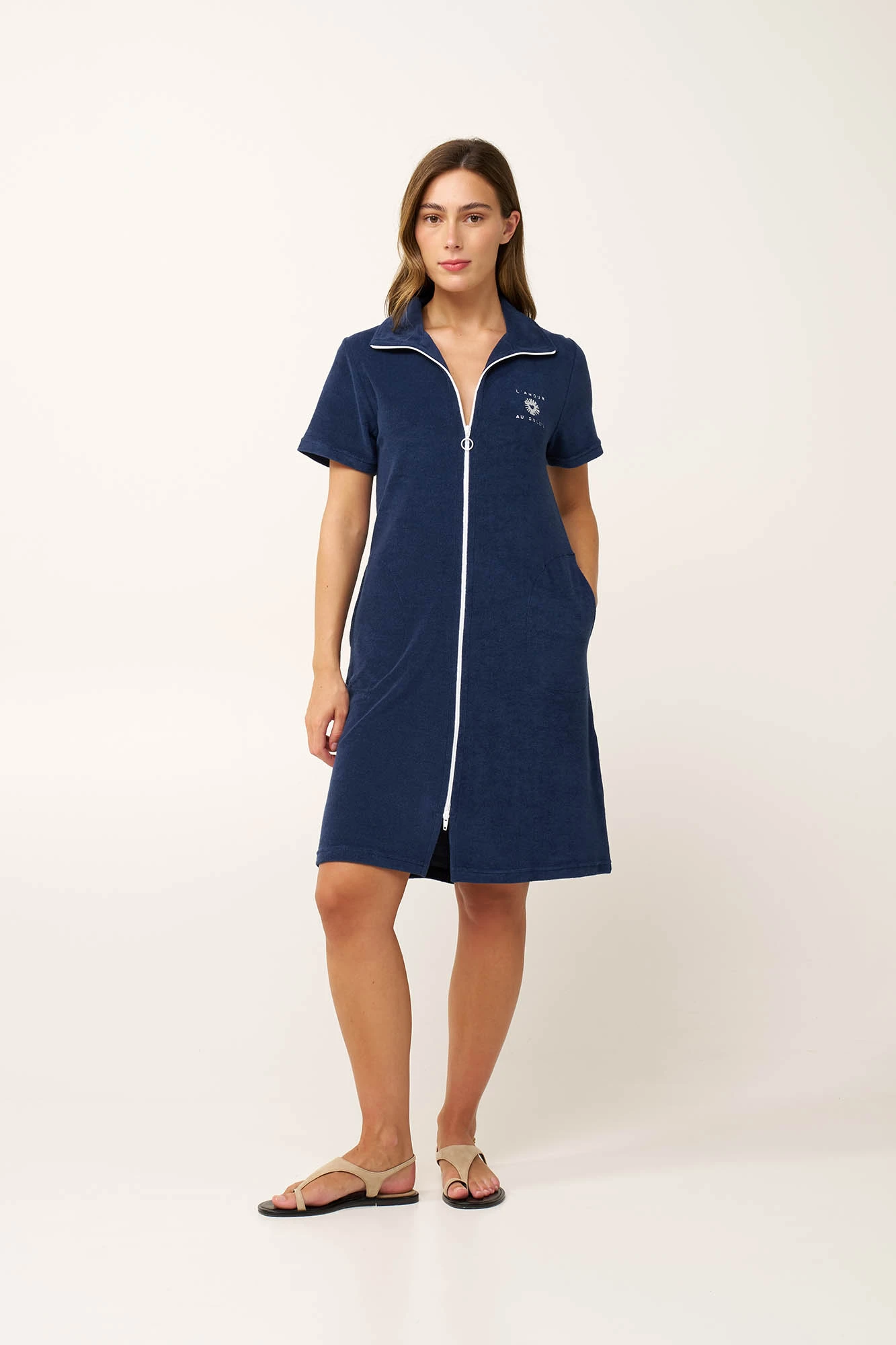 Frottee Φόρεμα Θαλάσσης με Φερμουάρ