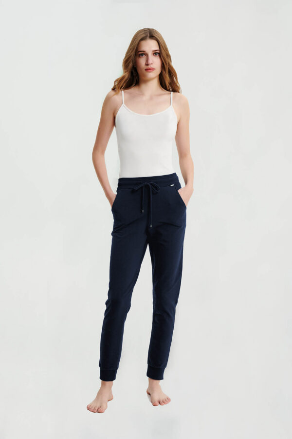 Μονόχρωμο Ψηλόμεσο Παντελόνι Φούτερ