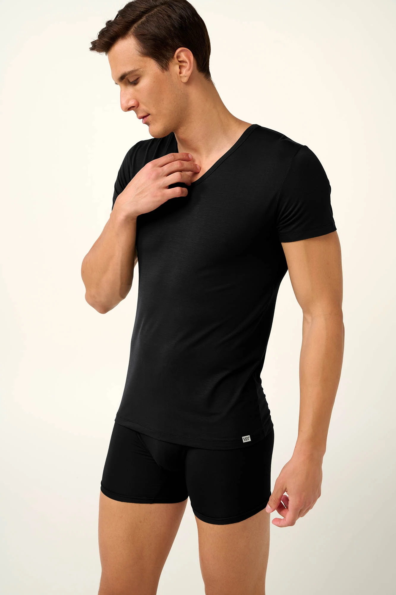 6_0597046743 Μονόχρωμο Ανδρικό Φανελάκι Micromodal