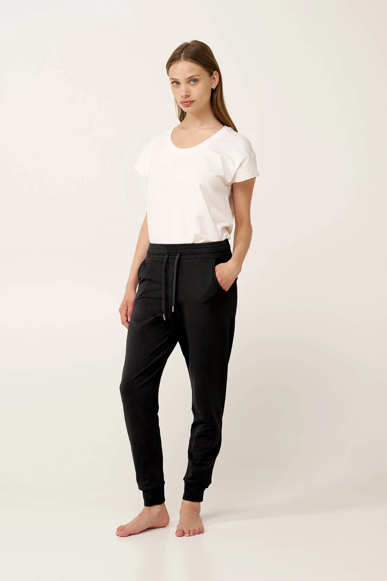 Γυναικείο Βαμβακερό Παντελόνι με Μανσέτες