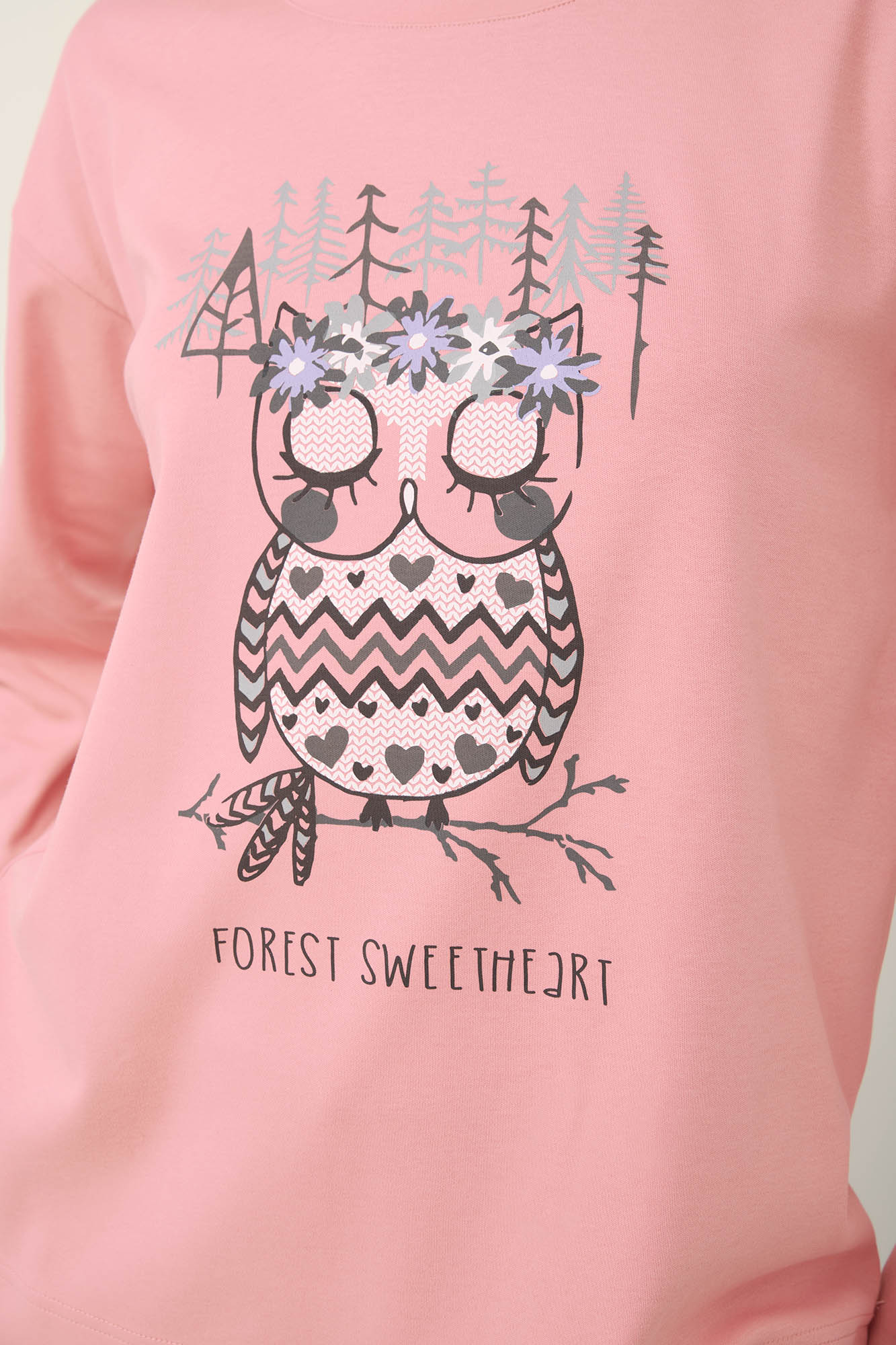 Γυναικείες Πυτζάμες με Rib Παντελόνι