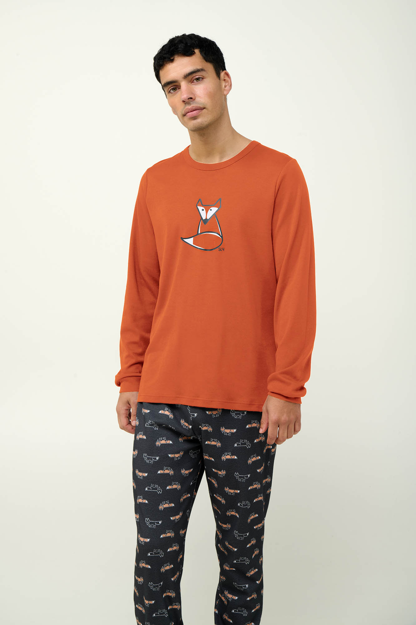 Ανδρική Βαμβακερή Πυτζάμα με Μανσέτες