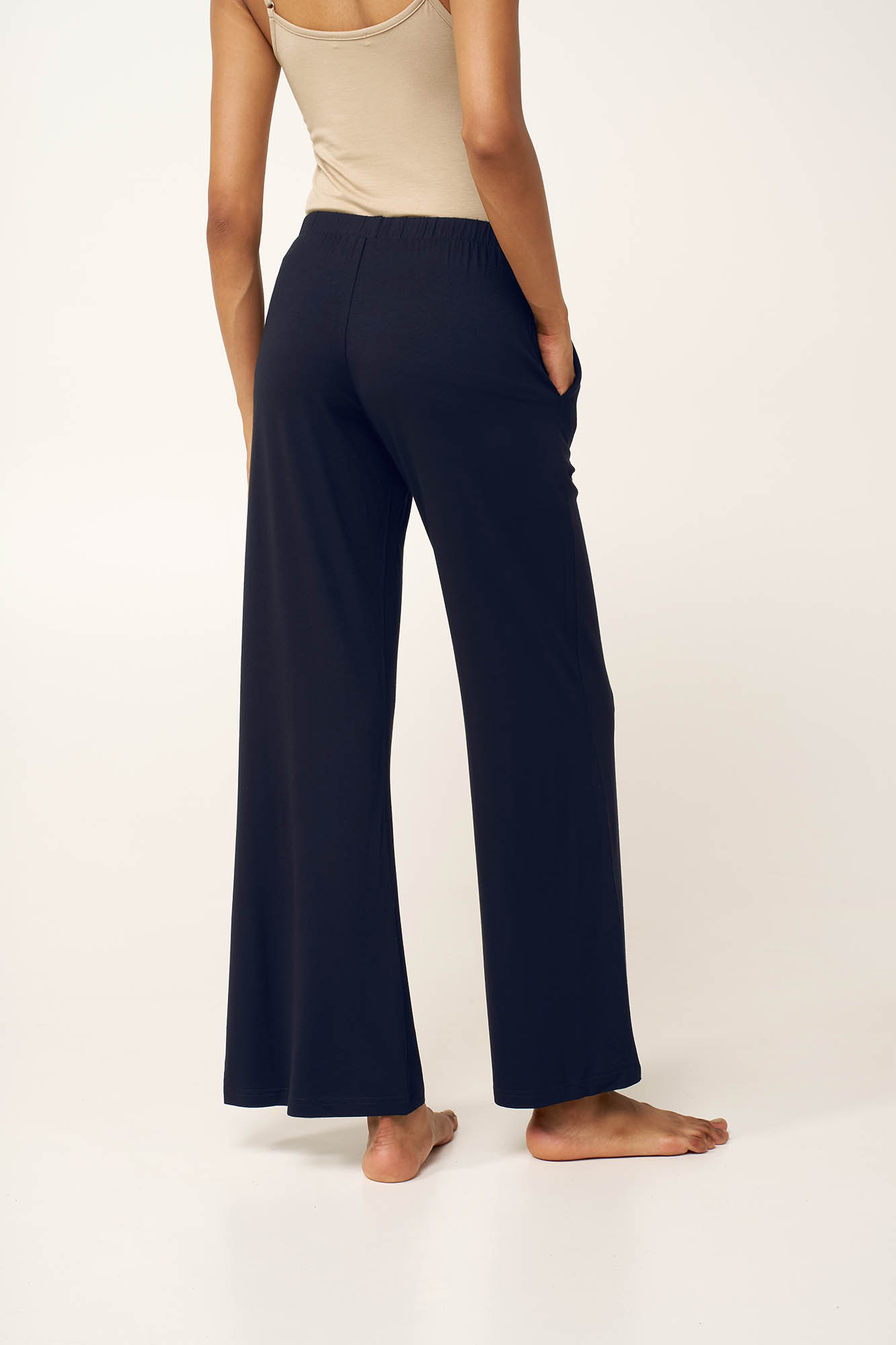 Γυναικείο παντελόνι με φαρδιά πόδια από βισκόζη