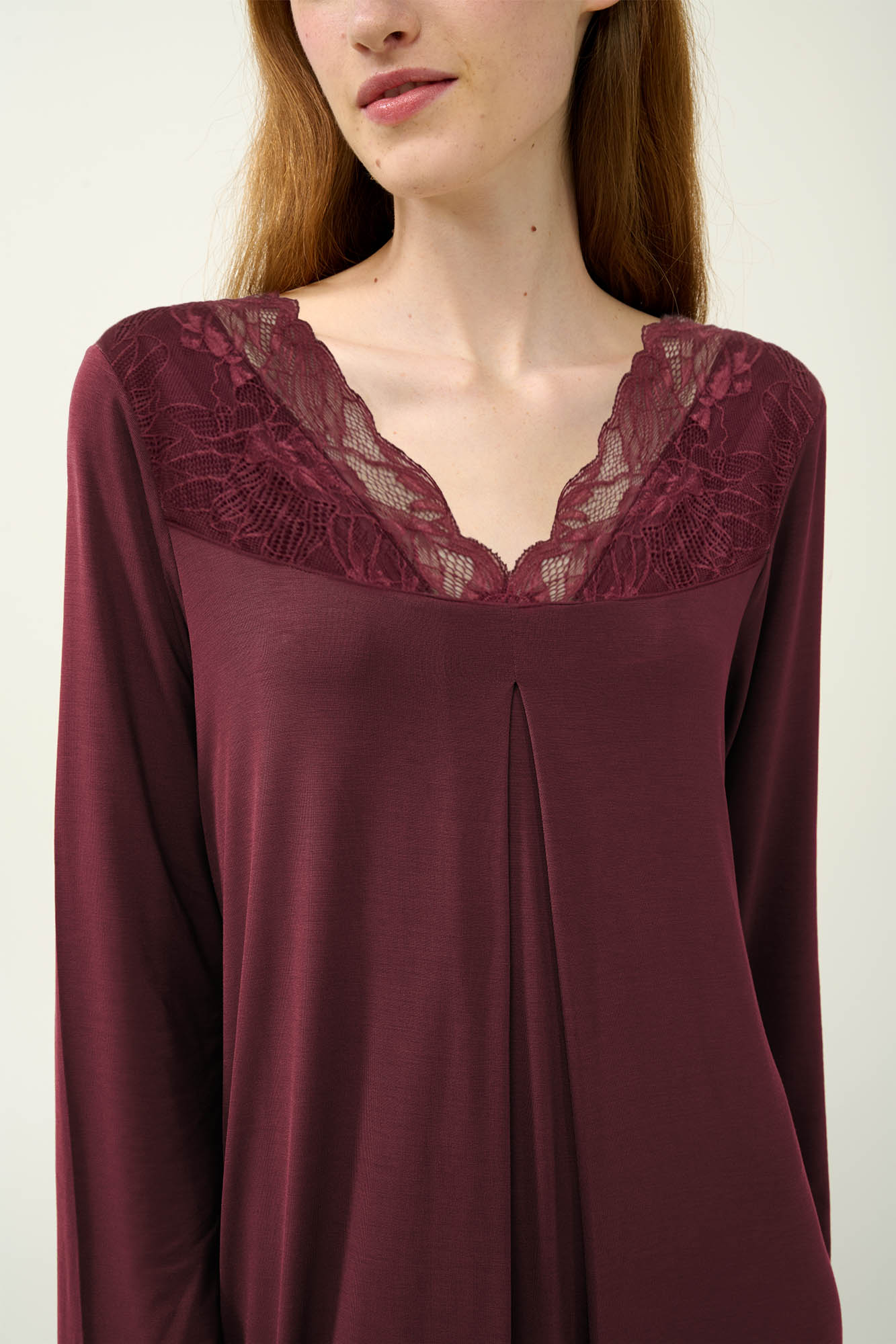 Γυναικείο Νυχτικό Micromodal με Πιέτα