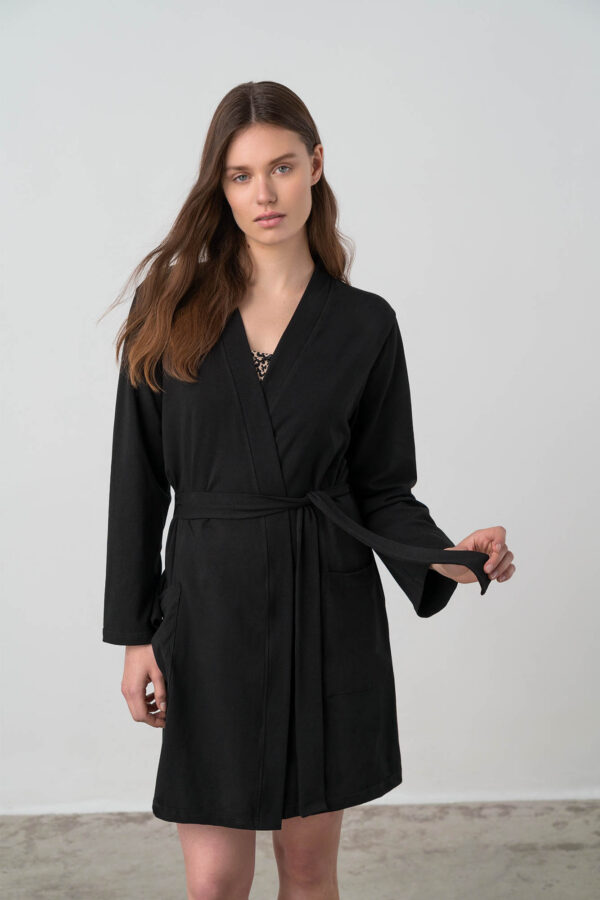 Σετ Νυχτικό με Μονόχρωμη Ρόμπα