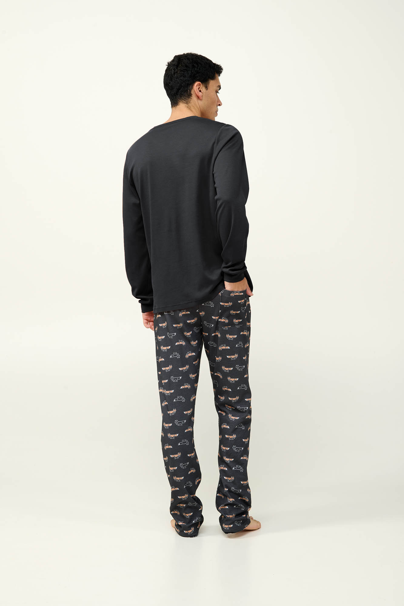 Ανδρική Βαμβακερή Πυτζάμα με Μανσέτες