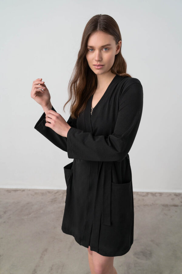 Σετ Νυχτικό με Μονόχρωμη Ρόμπα