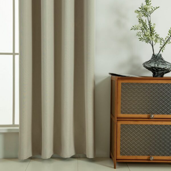 8391_beige_2 Beauty Home Κουρτίνα Full Blackout σκίασης με 8 κρίκους Soft Art 8391 Beige 140x270 Άμμου