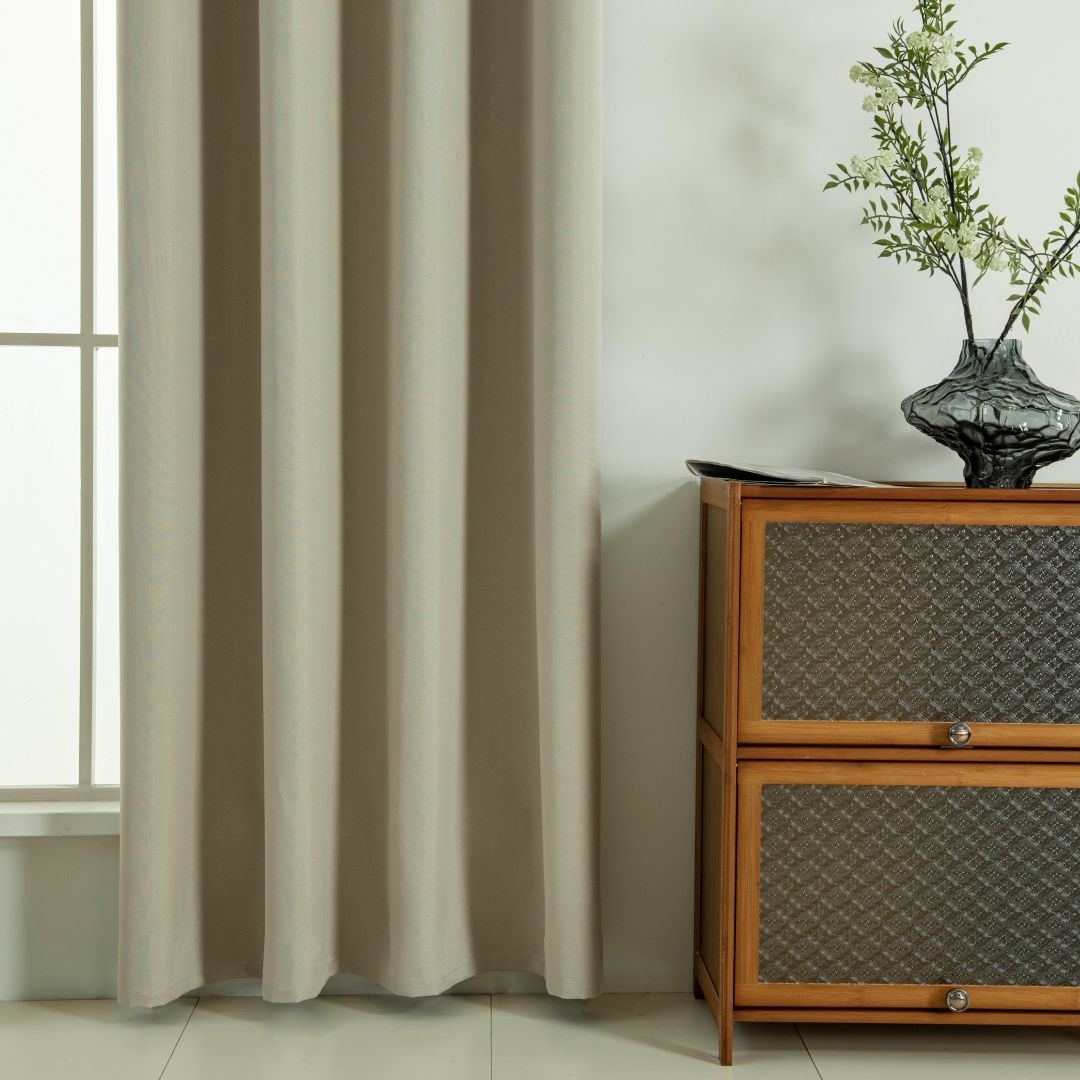 8391_beige_2 Beauty Home Κουρτίνα Full Blackout σκίασης με 8 κρίκους Soft Art 8391 Beige 140x270 Άμμου