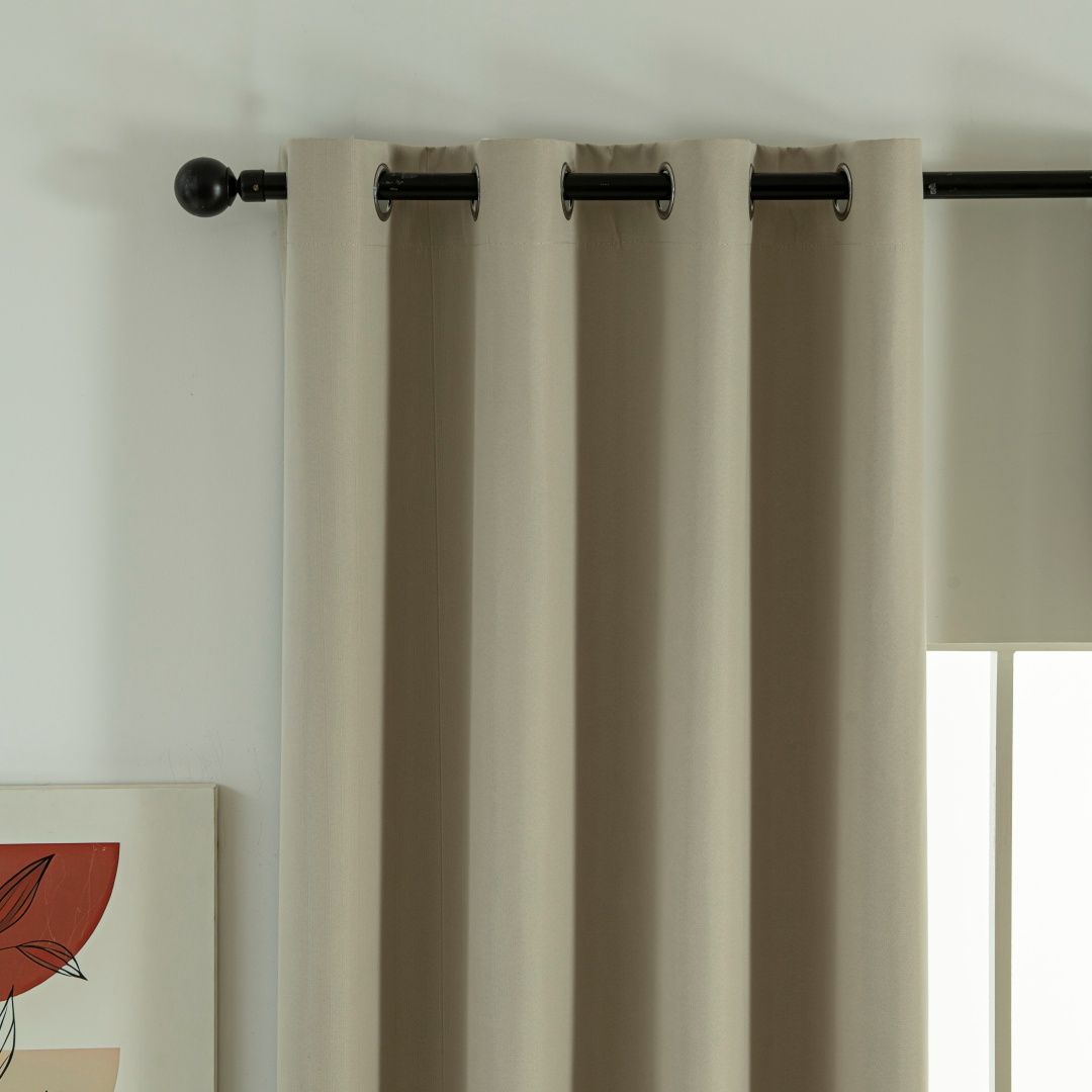 8391_beige_3 Beauty Home Κουρτίνα Full Blackout σκίασης με 8 κρίκους Soft Art 8391 Beige 140x270 Άμμου