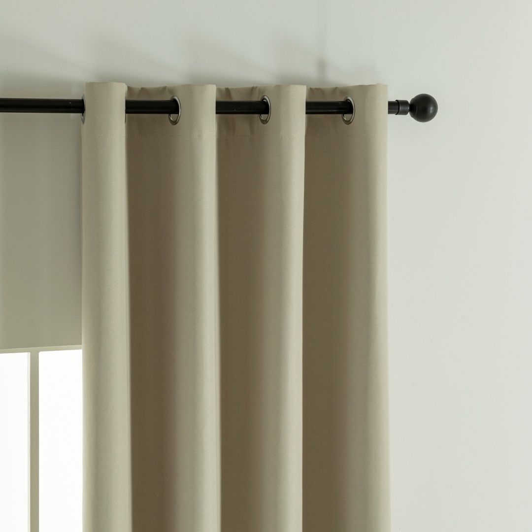 8391_beige_4 Beauty Home Κουρτίνα Full Blackout σκίασης με 8 κρίκους Soft Art 8391 Beige 140x270 Άμμου